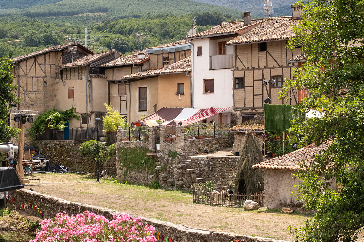 Vista panorámica del pueblo de Hervás.